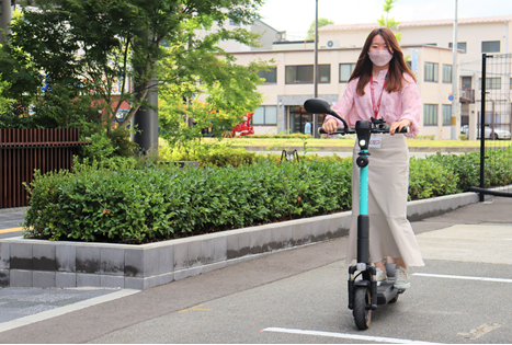 京都リサーチパークで電動キックボードのシェアリングサービス「LUUP」を開始